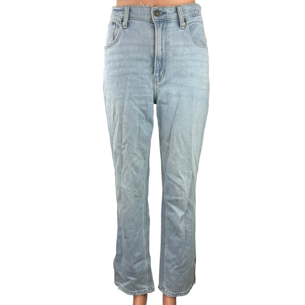 Abercrombie & Fitch 90's Straight Ultra High Rise Medium Wash Denim Jeans Sz 27